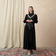 Sausan - Ankara Madiha Dress - Women's Vintage Eyelet Dress