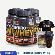[SET BERBALOI] 3 BOTOL HYDRO WHEY FEX NUTRITION 3.9KG - SUSU PROTEIN UTK BESAR OTOT