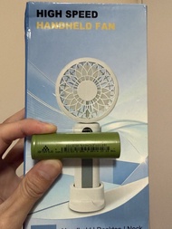 全新手持M3 風扇（跟咗粒3000mAh電） + 一粒全新 Amprius 21700-SA112 6500mAh 2C鋰電池