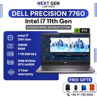 Dell Precision 7760 Engineering Workstation i7 11th Gen 128GB RAM 3200Mhz Speed 1TB SSD 8GB RTXA4000