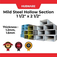 1 1/2" x 2 1/2" Thickness 1.2mm, 1.6mm, 2.3mm Mild Steel Hollow Section Besi Hollow