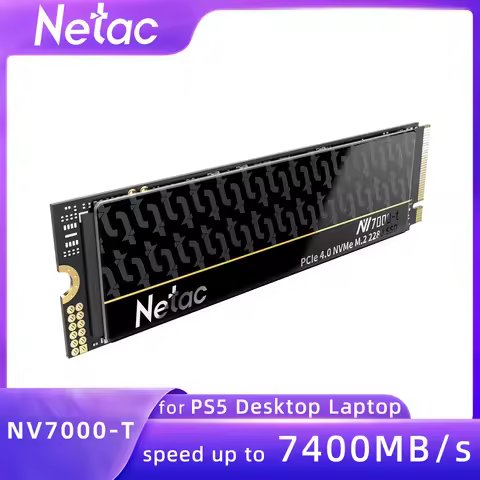 Netac 7400MB/s SSD 4TB NVME M.2 PCIe 4.0x4 M2 SSD 2TB 1TB Internal Solid State Hard Drive for PS5 De