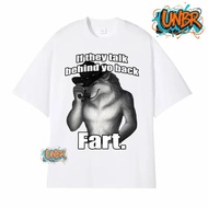 UNBR If They Talk Behind Yo Back Fart Wolf Literally Me Funny Meme Emo T-shirt Men's