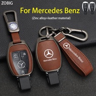 ZOBIG Key Fob Cover for Mercedes Benz Car Key Case Shell with Keychain fit Mercedes Benz C E S M CLS