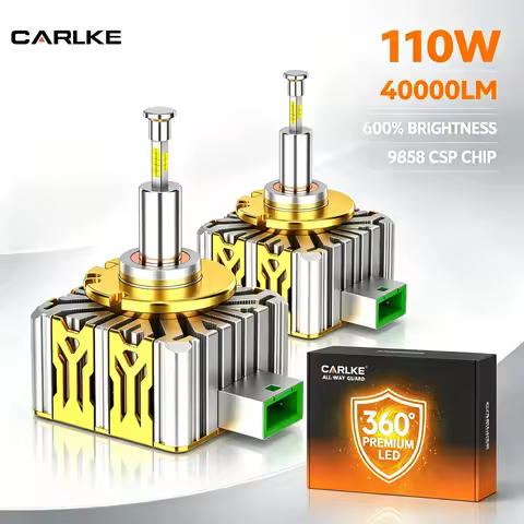 Carlke 360 D1S D3S LED Headlight Bulbs Canbus 40000LM D2S D4S D5S D8S Led HID Kit Plug-N-Play Auto L