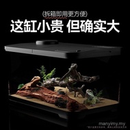 Climbing Pet Breeding Tank with Light Reptile Tank Climbing Pet Tank HD High Permeability Horned Fro
