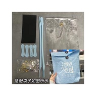 Swimming Point Meaning Concert Souvenir Cowhide Bag Blue Transformation Transparent Bag Handmade diy