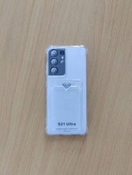 包郵 SAMSUNG GALAXY S21 ULTRA SLIM SOFT SILICONE CARD HOLDER