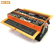 MYDIYSDNBHD - 85pcs tools set Cantilever Metal Tool Box Set 5 Tier  85pcs Socket Set 1/4" & 1/2"  Sp