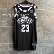 Paris Saint Germain PSG X Michael Jordan Collab Black White #23 NBA Basketball Jersey Singlet Jersi