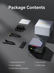 GMKtec K12 มินิคอมพิวเตอร์ AMD Ryzen 7 H 255 Dual DDR5 M.2 2280 PCIe4.0 WiFi 6E Oculink Windows 11 P