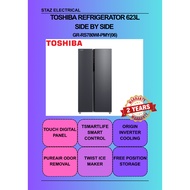 Toshiba GR-RS780WI-PMY(06) 623L Side-by-Side Refrigerator MORANDI GREY