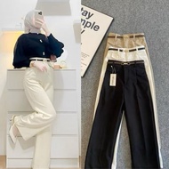 Women's Long Pants 2025 Clana Office Clana Women's Trendy Teenagers Highwaist Long Pants Latest Wome