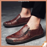 Big Size 38-48 Men Genuine Cow Leather Shoes Loafer Kasut Kasual Kasut Kulit Lelaki
