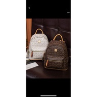 MK Elegant Backpack white brown