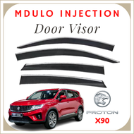 PROTON X90 HIGH QUALITY INJECTION DOOR VISOR STAINLESS STEEL CHROME LINING WINDOW VISOR ACRYLIC (4PC