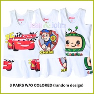 – ➞ ✆ White Terno for Boy Baby & Kids Sando and Short Set Damit Pang-bata Pambahay Comfy Kids Wear