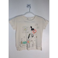 Gap Kids Science Girl White Cream Top Small 6-7 Year Old and 8-9 Year Old