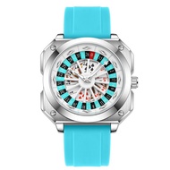 Men's Lucky Roulette Poker Watch Unique Casino Dial Waterproof Luminous Quartz Wrist Watch