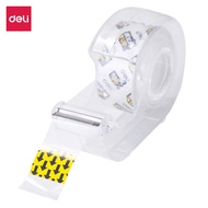 Deli 1 Set Stationery Transparet Tape 8mm×45um×7.62m(1Roll/Blister) Easy Adhesive Dispenser Design L