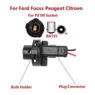 Ford Focus Car Halogen Light P21W Bulb Socket Adapter Lamp Holder Accessories