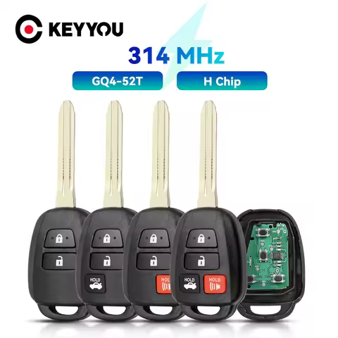 KEYYOU FSK GQ4-52T For Toyota RAV4 LE XLE Highlander LE 2013- 2017 Sequoia Tundra Tacoma 314.4Mhz /3