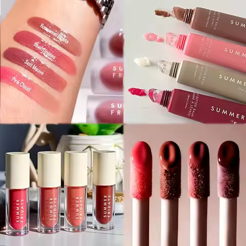 Summer Friday's Lip Balm Moisturizing Mirror Lip Gloss Lip Vanilla Pink Sugar Coffee Cake Smell Lips