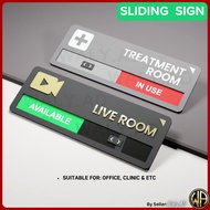 Sliding Sign Office Clinic Business In Use/ Available Meeting/ Live Room Wall Deco Custom Signage 装饰