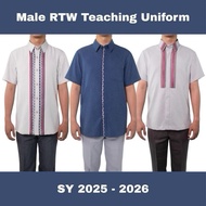 【 Ready-to-Wear 】DepEd Polo Barong for Male Teaching Uniform
