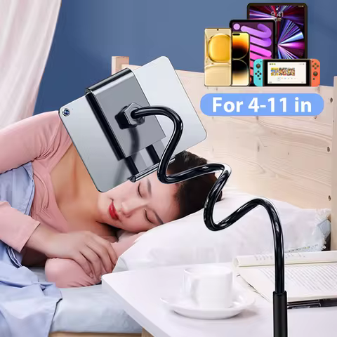 Bedside Table Tablet Stand 360° Rotating Adjustable Long Arm Clamp Tablet Lazy Stand Suitable For iP
