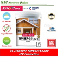 5L SANcora Timber@Shade Exterior UV Protection Wood Paint Galvanized Matt Finish~ Wood Shellac Lacquer / Cat Syelek Kayu