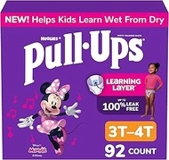 Pull-Ups Girls' Potty Training Pants, Size 3T-4T Training Underwear (32-40 lbs), 92 Count