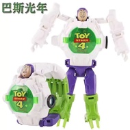 Watsons Buzz Lightyear chiếu Đồng hồ điện tử Elsa Iron Man mẫu giáo biến thành đồ chơi trẻ em juexin