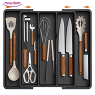 Cutlery Organizer Adjustable Cutlery Storage Tray Expandable Spoon And Fork Organizer Cutlery
