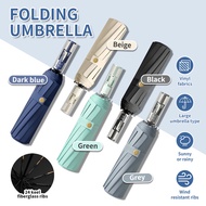 Automatic Umbrella 60 Ribs UPF50+ Windproof Folding Umbrella Windproof Anti UV Resistant Payung 加固60