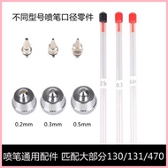 Airbrush Universal Airbrush Nozzle Pen Needle Pen Cap Protective Cap 131 Parts 130 Accessories 0.3 0