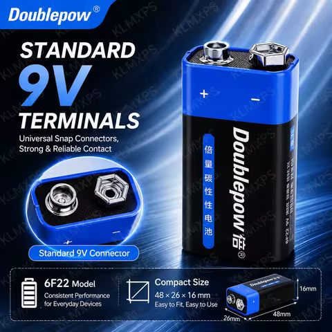 1-10PCS 6F22 9V Zinc Carbon Dry Cell Battery Square 9 Volt Disposable Batteries for Multimeter Alarm