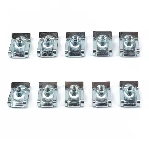 10Pcs M4/M5/M6/M8 Manganese Steel Clip Nut/reed U Nuts Speed Clip Fastener Assorted Kits Steel Clip 