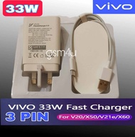 33W ORIGINAL VIVO X50 X60 V23 5G Y76 Y12s Y15 Y19 Y20 Y30 Y33s Y31 Y1S Y50 V20 V20e V21 V20SE V21E V15 V19 V11 S1 Pro Flash Charge 2.0 Type C USB Cable /5V/2A DUAL ENGINE MICRO USB CHARGER ADAPTER + MICRO USB CABLE FOR Y11 Y12 Y15 Y66 V3 MAX