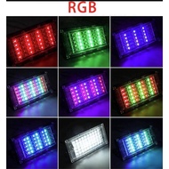 sk1 LAMPU SOROT TEMBAK LEDF SLIM 50 WATT 50W PUTIH RGB WARNA WARNI