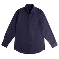 OASIS Masterpiece เสื้อเชิ้ตชาย แขนยาว สีพื้น ผ้า cotton รุ่น MPWLC-4759 สีกรมท่า เทา กรมท่า เขีย