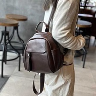 Genuine Leather Mini Women's Backpack - Trendy Genuine Leather Women's Bag