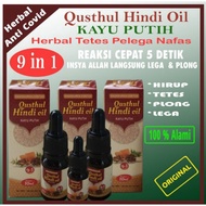PUTIH KAYU Qusthul Hindi Eucalyptus Oil 9-1 Qisthul Hindi Inhale Drops