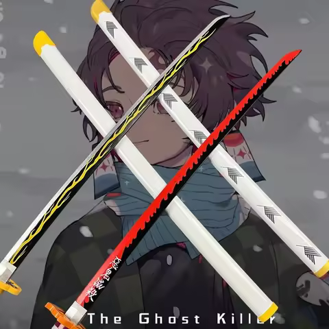 Movie Ver. 72cm Demon Slayer Katana Sword Zenitsu Kamado Tanjiro Cosplay Weapons Props Catana Anime 