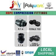 HDPE Poly Fitting Poly Pipe Connector MTA/FTA/Male Female Threaded Adaptor/Female Elbow/Female Tee 20mm 25mm 32mm
