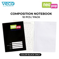 Veco NeoPop Notebook Color Coding with Plastic cover COMPOSITION 80lvs 148mmx200mm (10pcs/set)