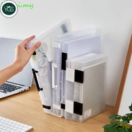 YGS A4 File Box, Transparent Portable a5 Organize The Box, Document Case Folder Durable Simple a4 Fi