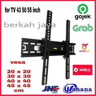 bracket tv lcd led plasma lg samsung sharp polytron  32 42 50 55 in