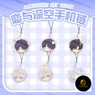 Mob Psycho Anime Keychain Women Ekubo Miku Acrylic Key Chain Funny Man Keyring Bag Pendant