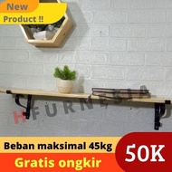 SIKU S-angle kitchen shelf, Dutch teak shelf, pine shelf, minimalist wall shelf, multi-purpose shelf